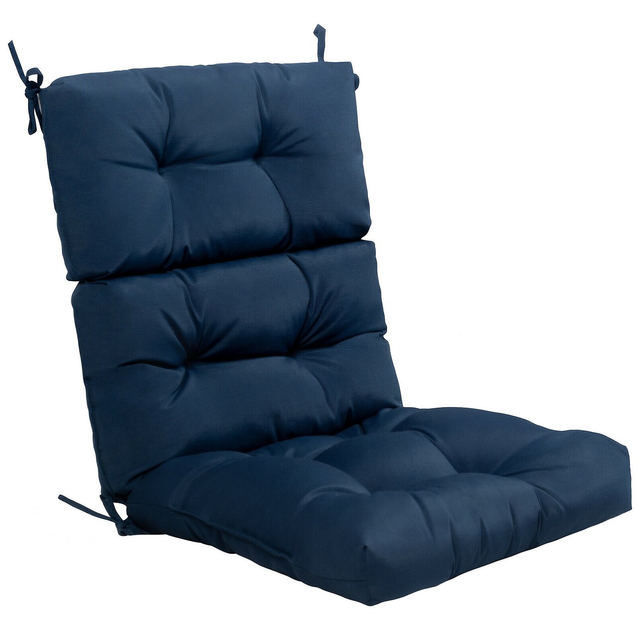 Tufted Outdoor Patio Chair Seating Pad with 4 Attached String Ties